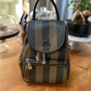 Fendi Pequin Front Pocket Backpack Bag